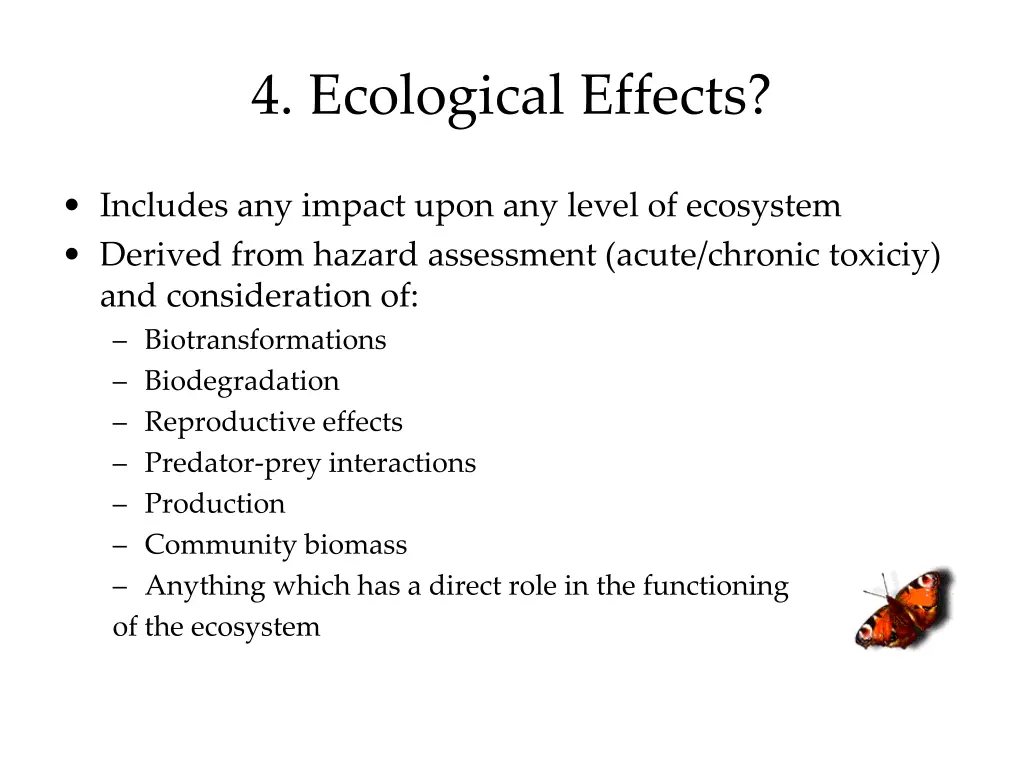 4 ecological effects
