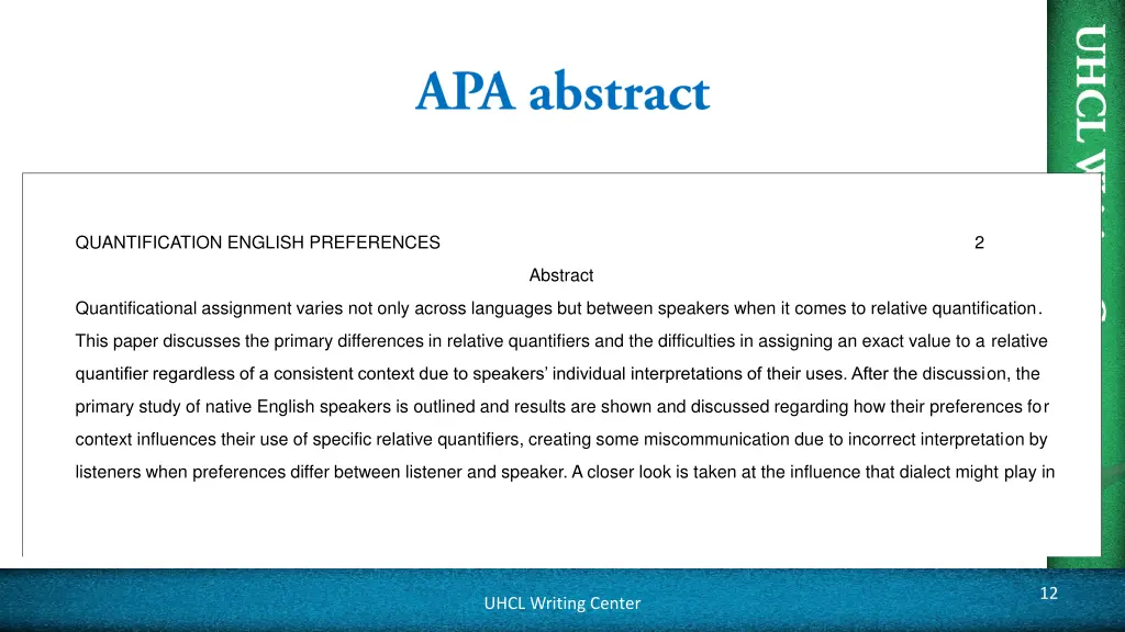 quantification english preferences