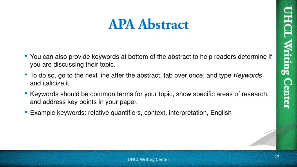 you can also provide keywords at bottom
