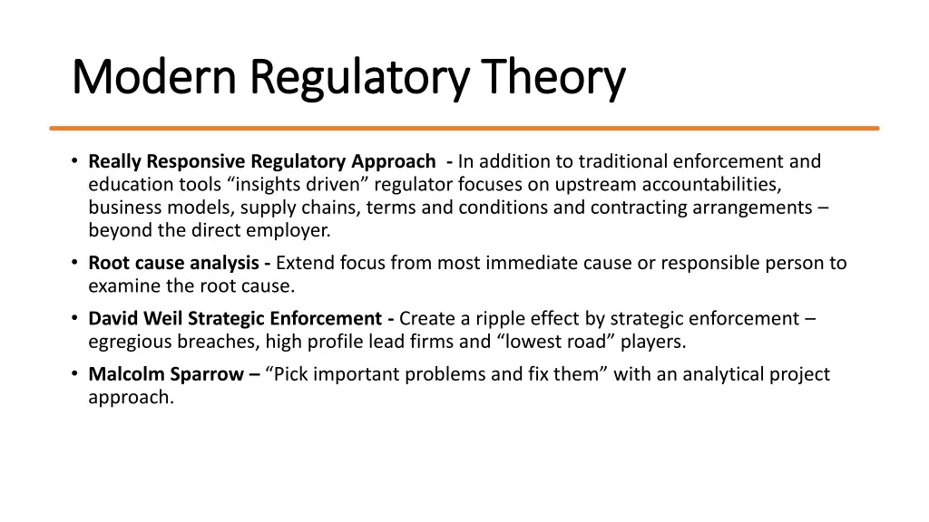 modern regulatory theory modern regulatory theory