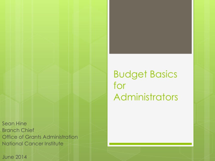 budget basics for administrators