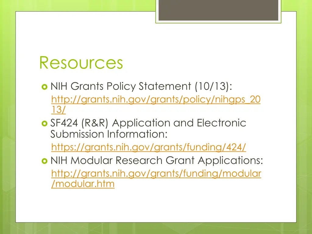 resources