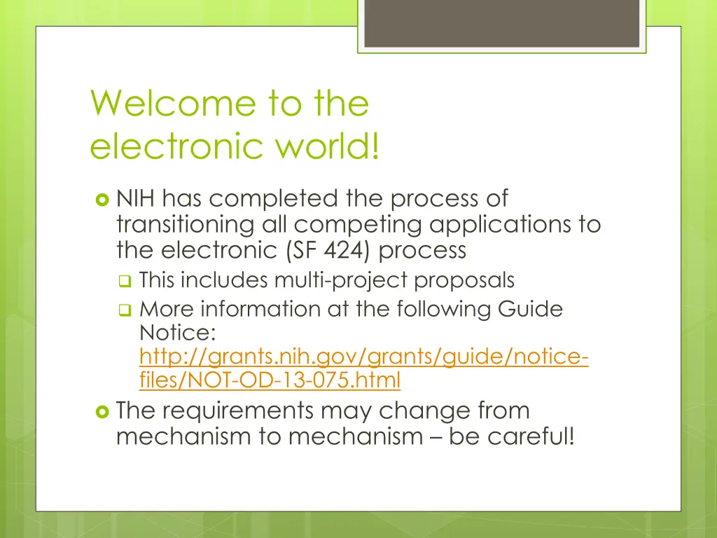 welcome to the electronic world