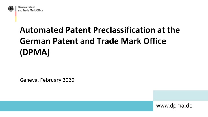 automated patent preclassification at the german