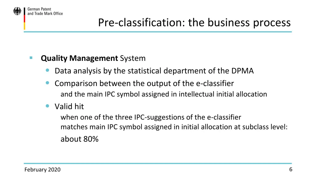 pre classification the business process 2