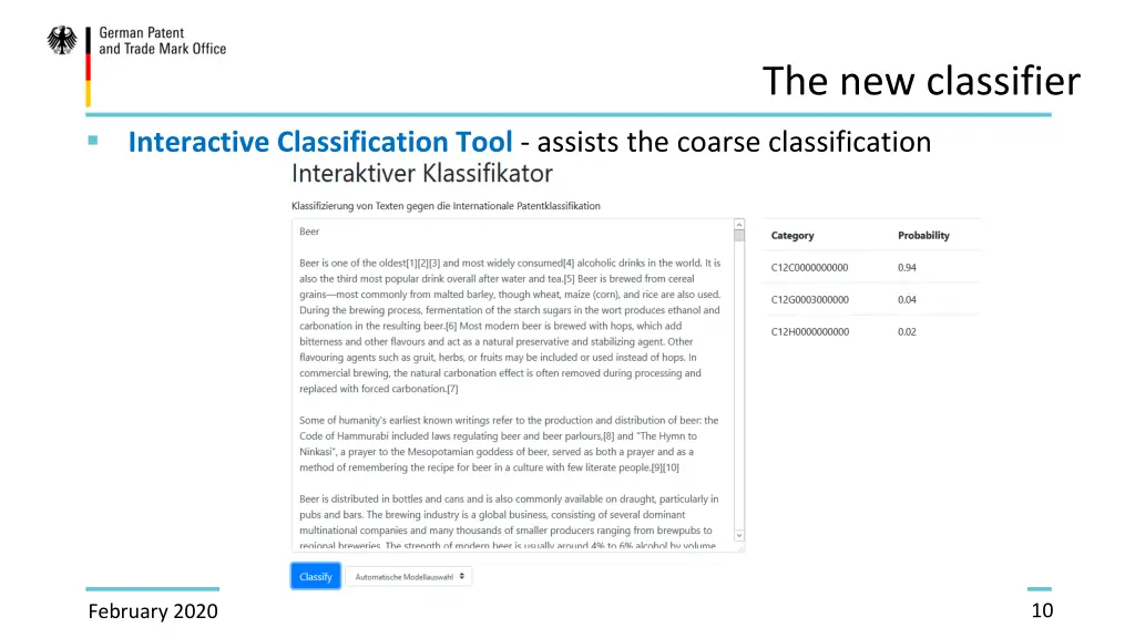 the new classifier 2