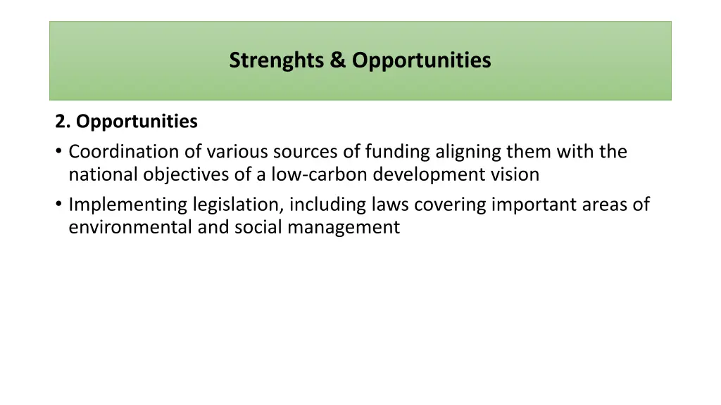 strenghts opportunities 1