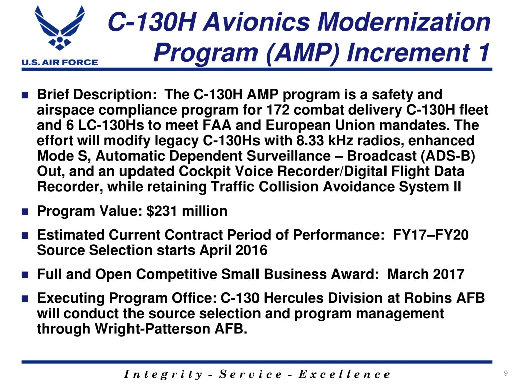 c 130h avionics modernization program