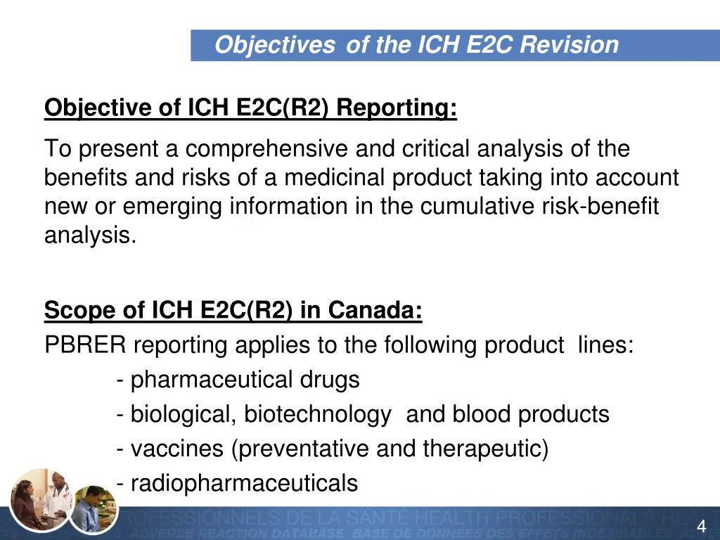 objectives of the ich e2c revision