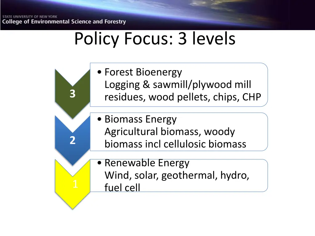 policy focus 3 levels