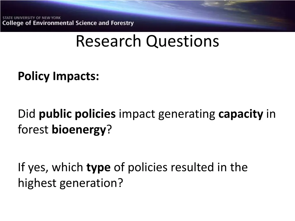 research questions