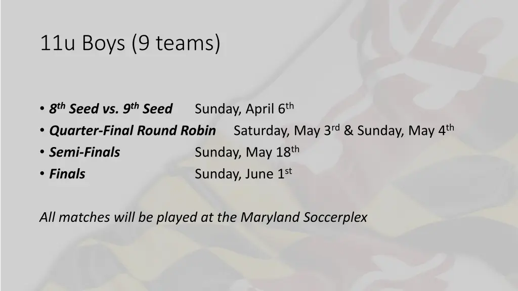 11u boys 9 teams