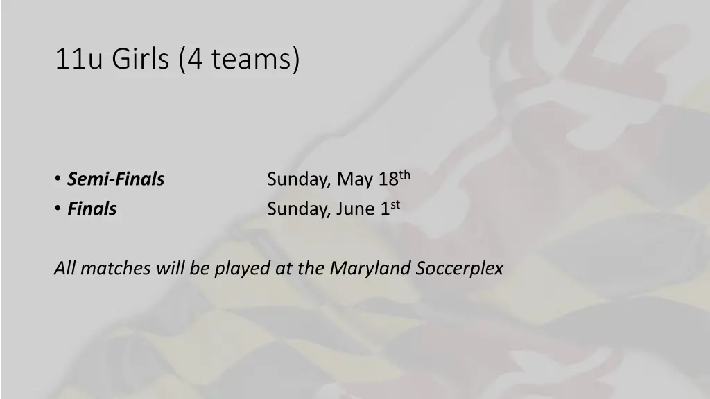 11u girls 4 teams