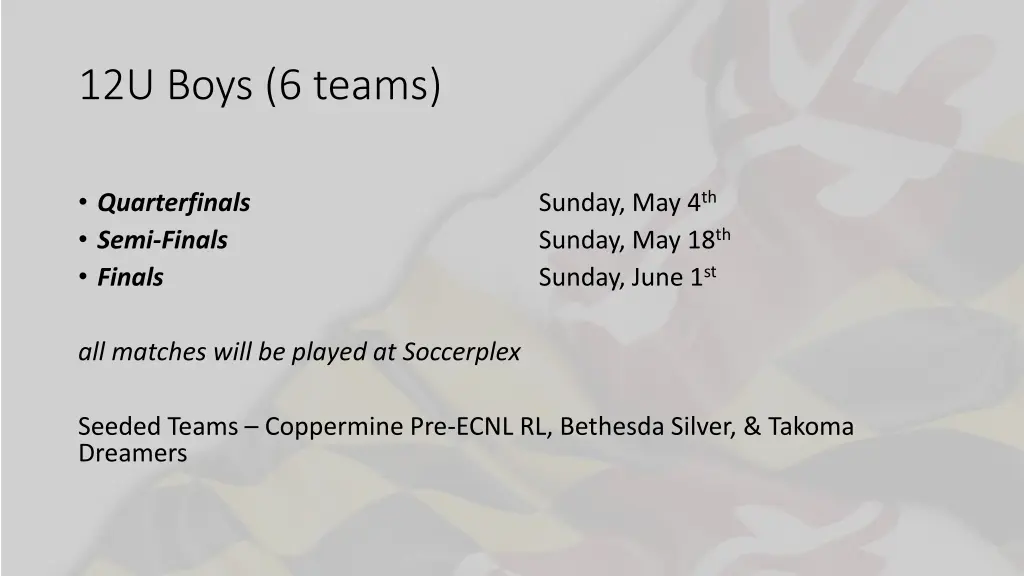 12u boys 6 teams