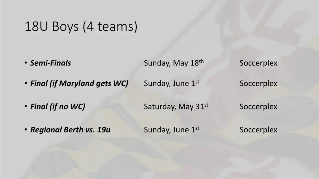 18u boys 4 teams