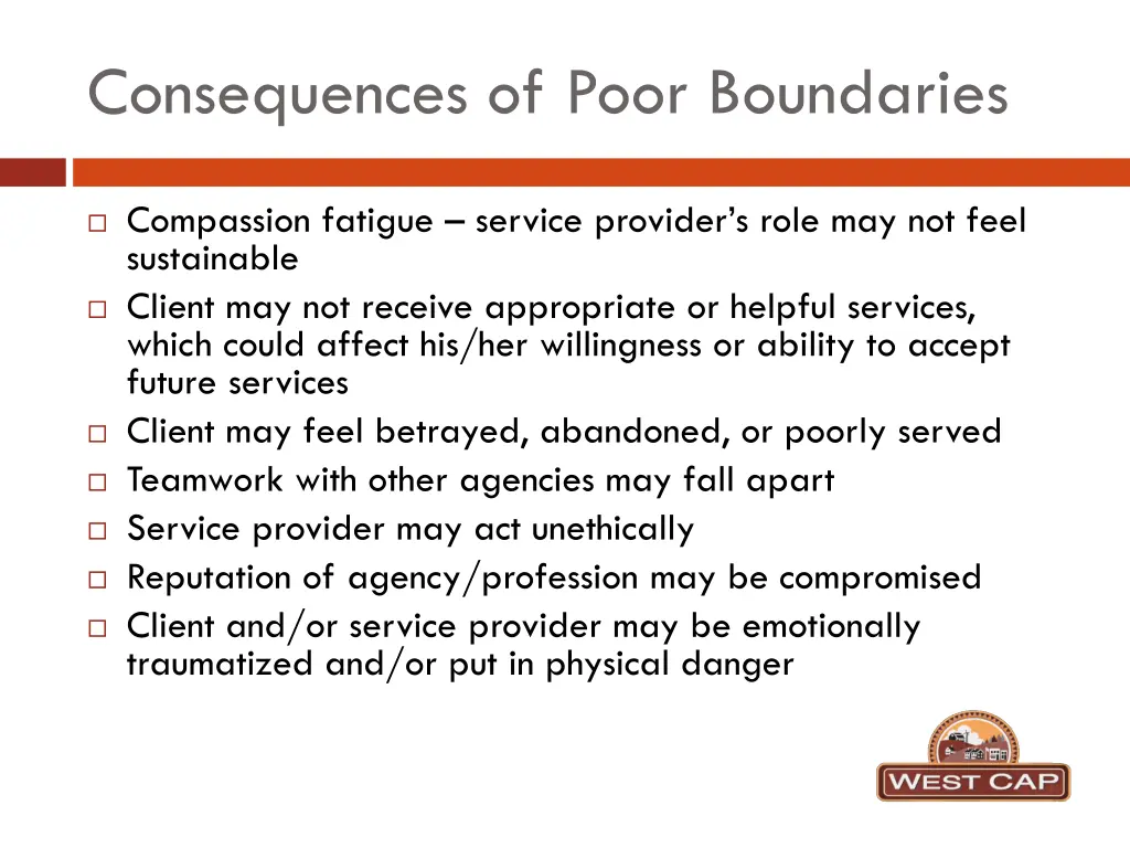 consequences of poor boundaries