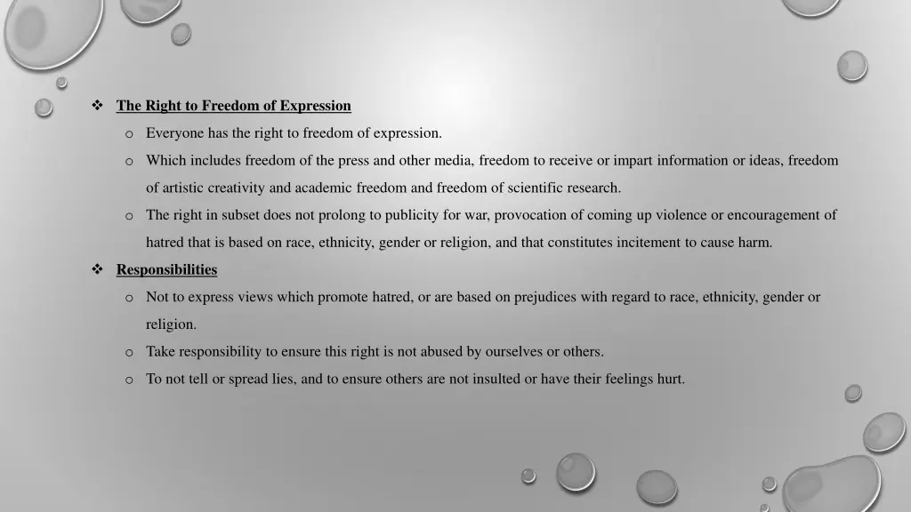 the right to freedom of expression
