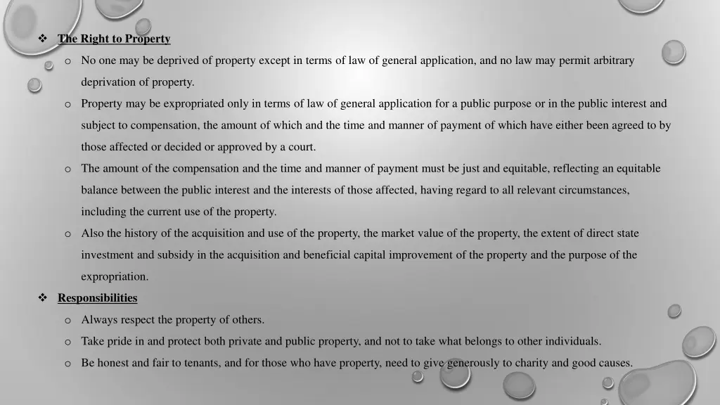 the right to property
