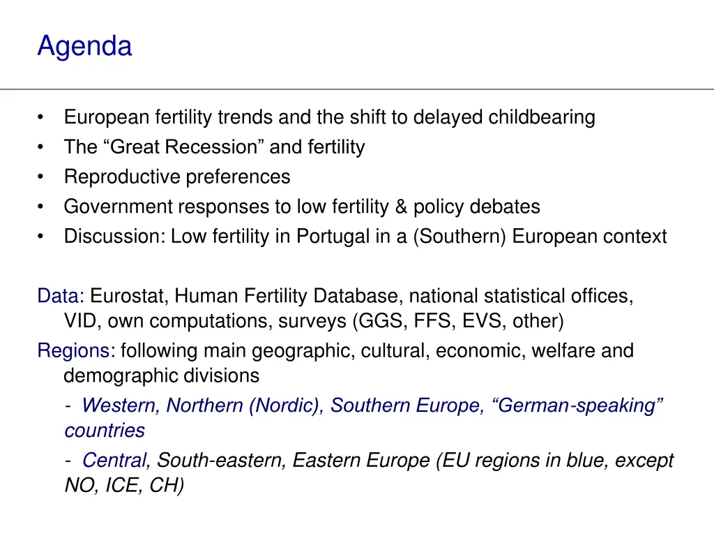 agenda
