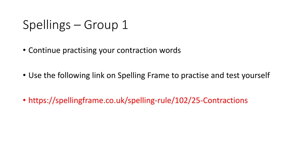spellings group 1