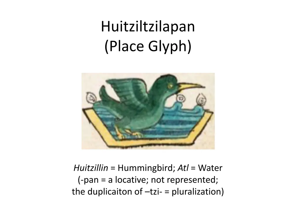 huitziltzilapan place glyph