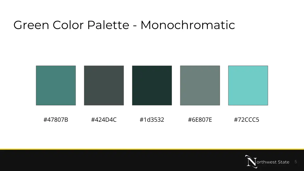green color palette monochromatic