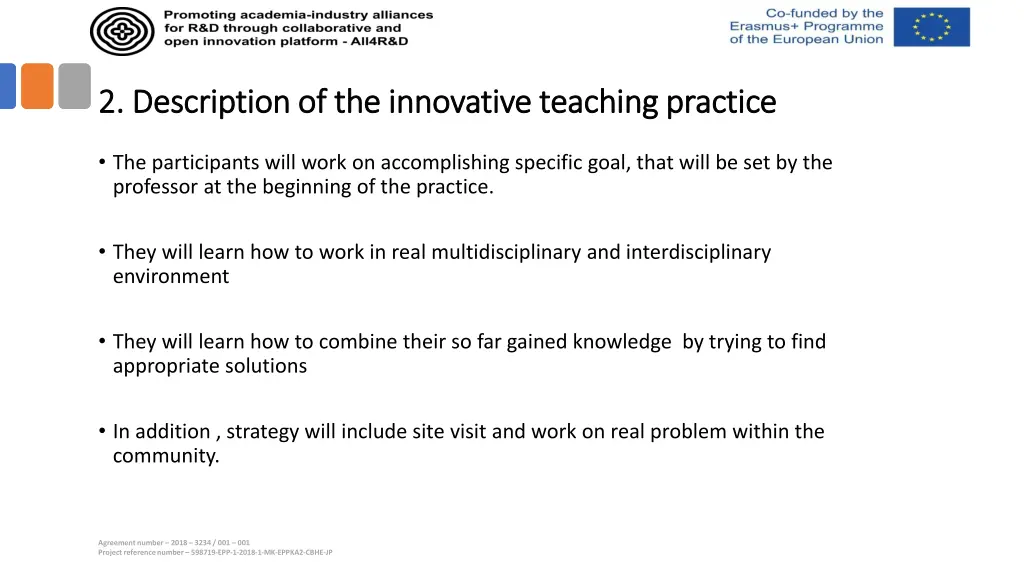 2 description of the innovative teaching practice 1