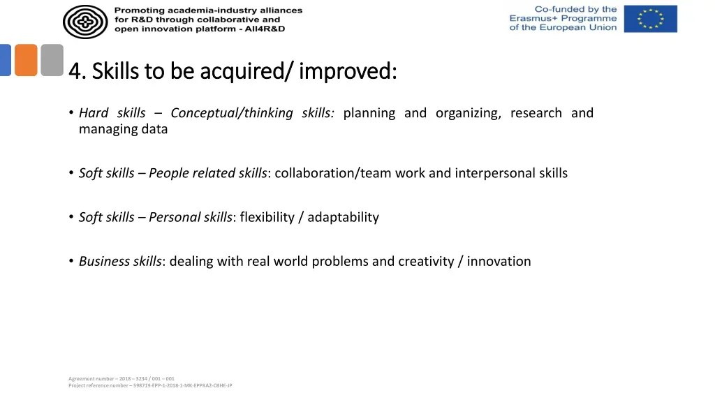 4 4 skills to be acquired improved skills