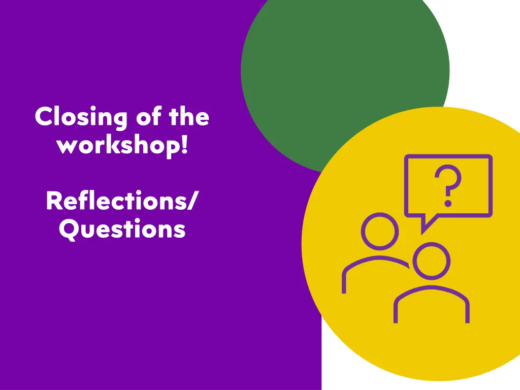 closing of the workshop