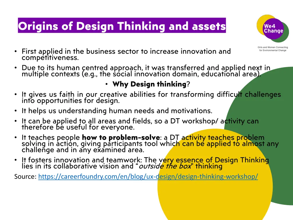 origins of design thinking and assets