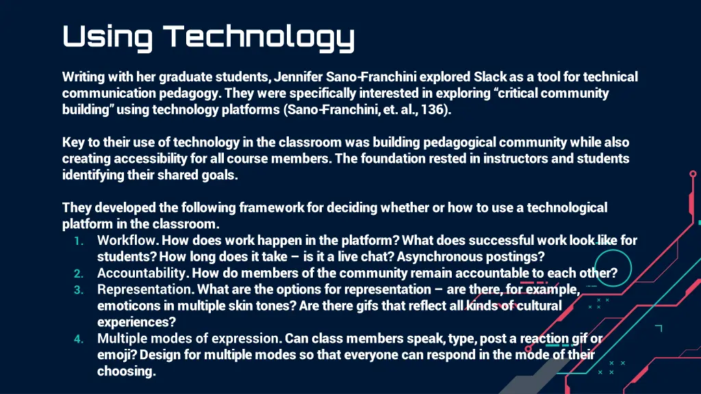 using technology