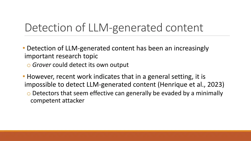 detection of llm generated content