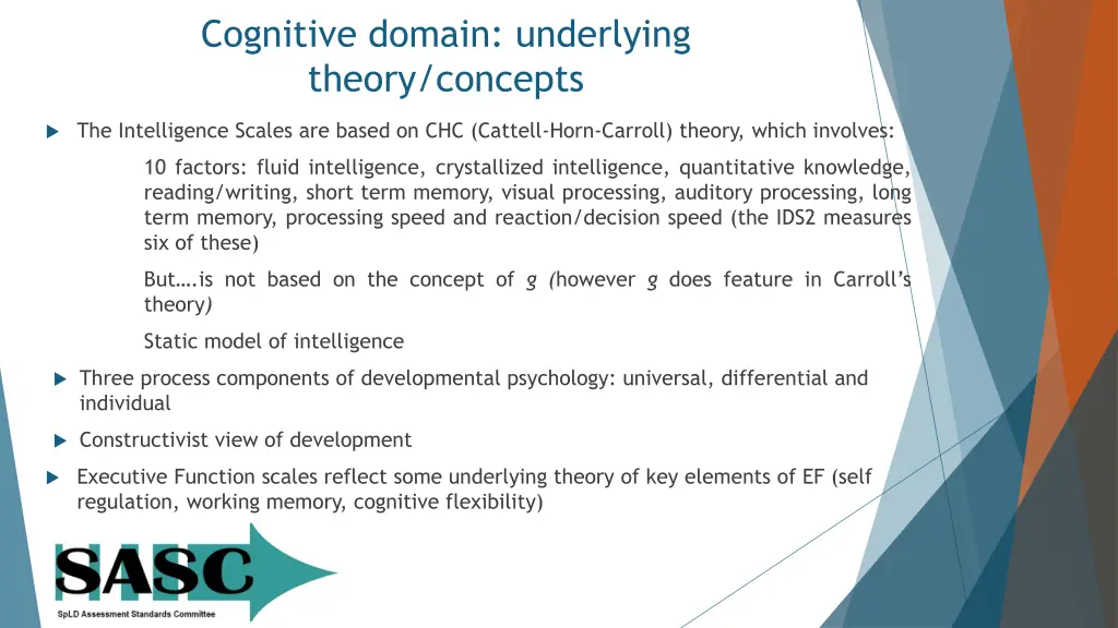 cognitive domain underlying theory concepts