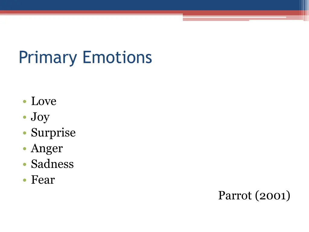 primary emotions