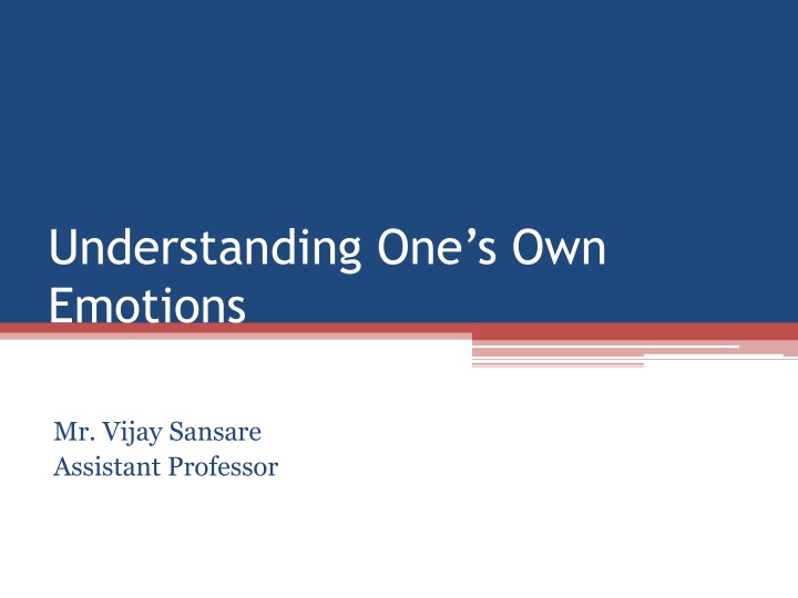 understanding one s own emotions