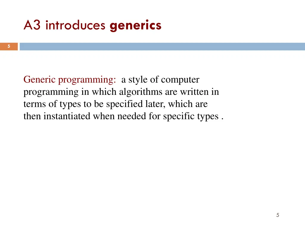 a3 introduces generics