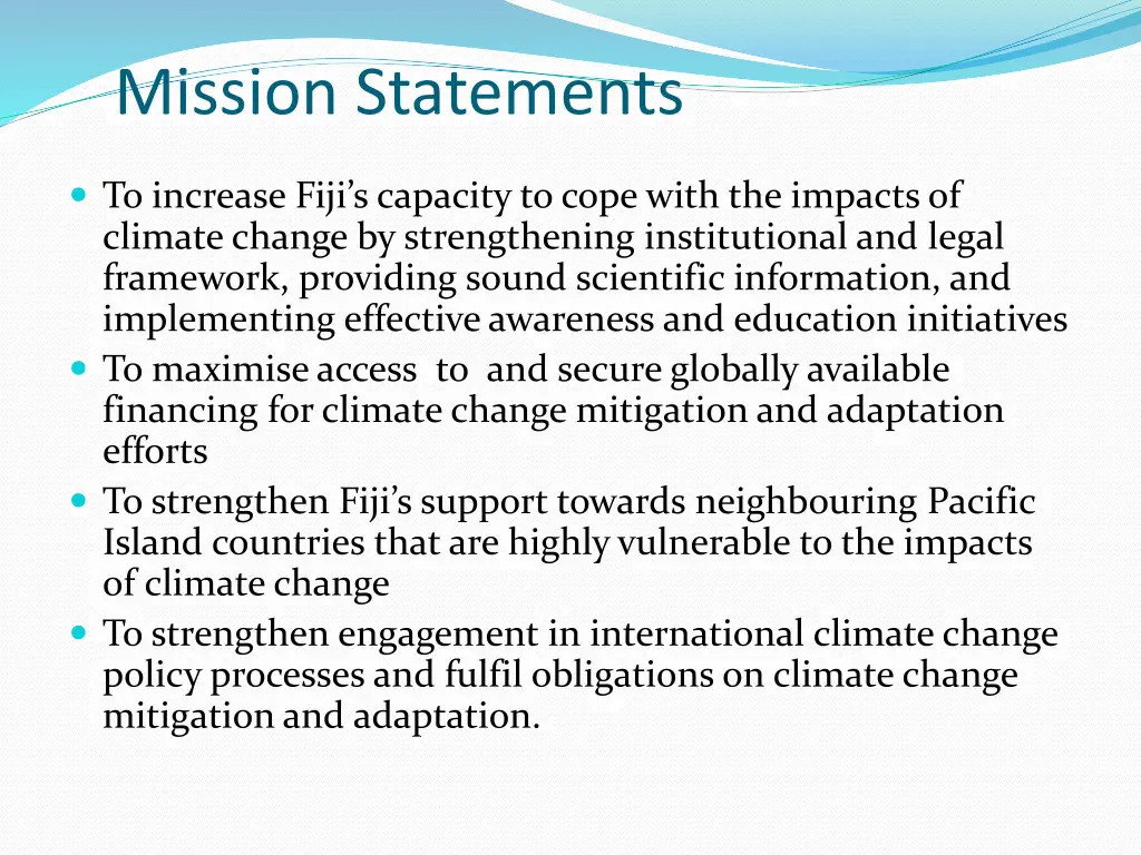 mission statements