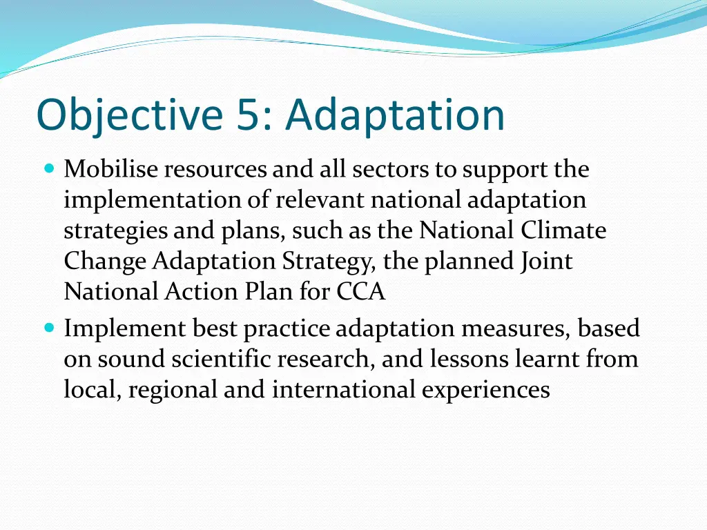 objective 5 adaptation 2
