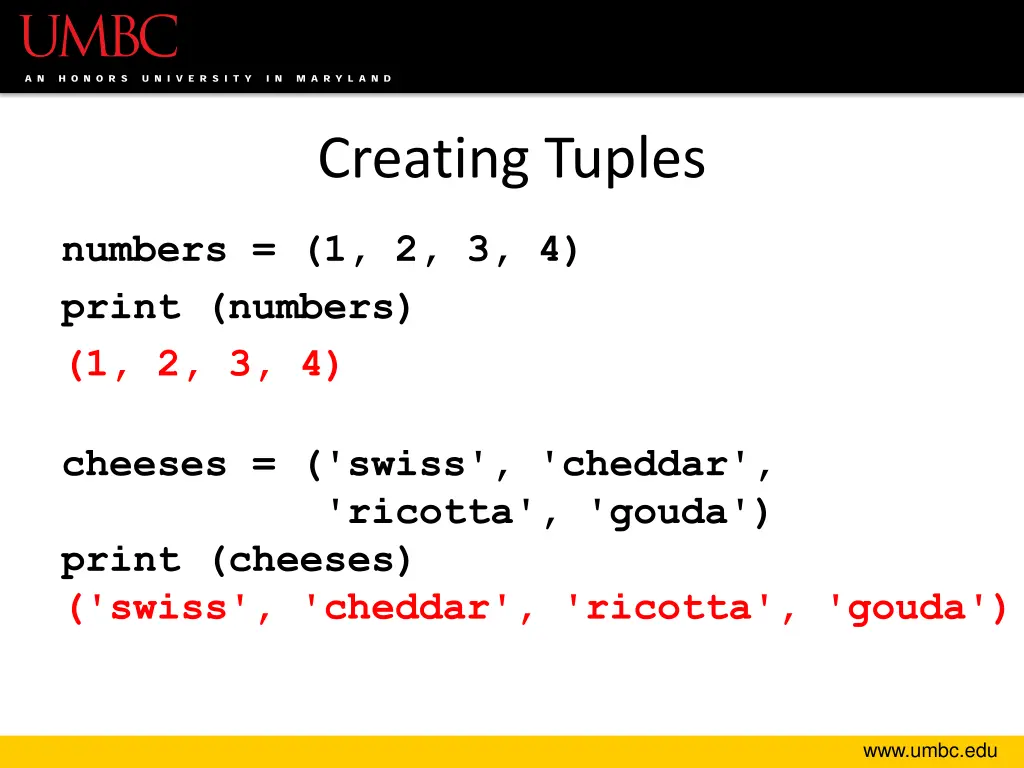 creating tuples 2