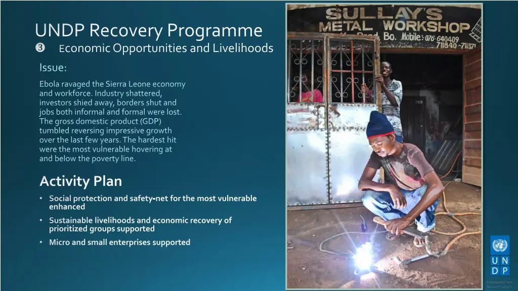 undp recovery programme e conomic opportunities