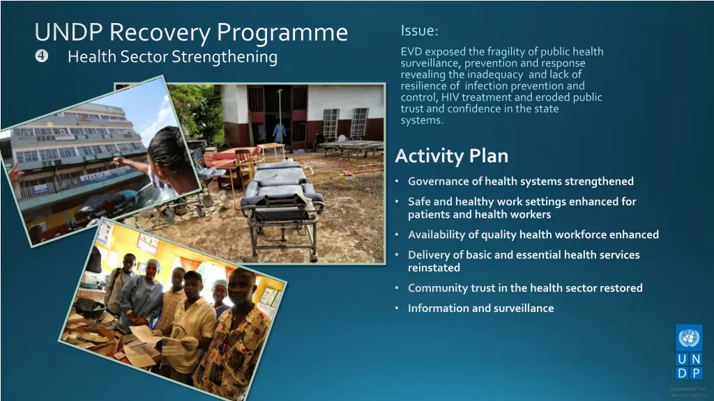 undp recovery programme health sector