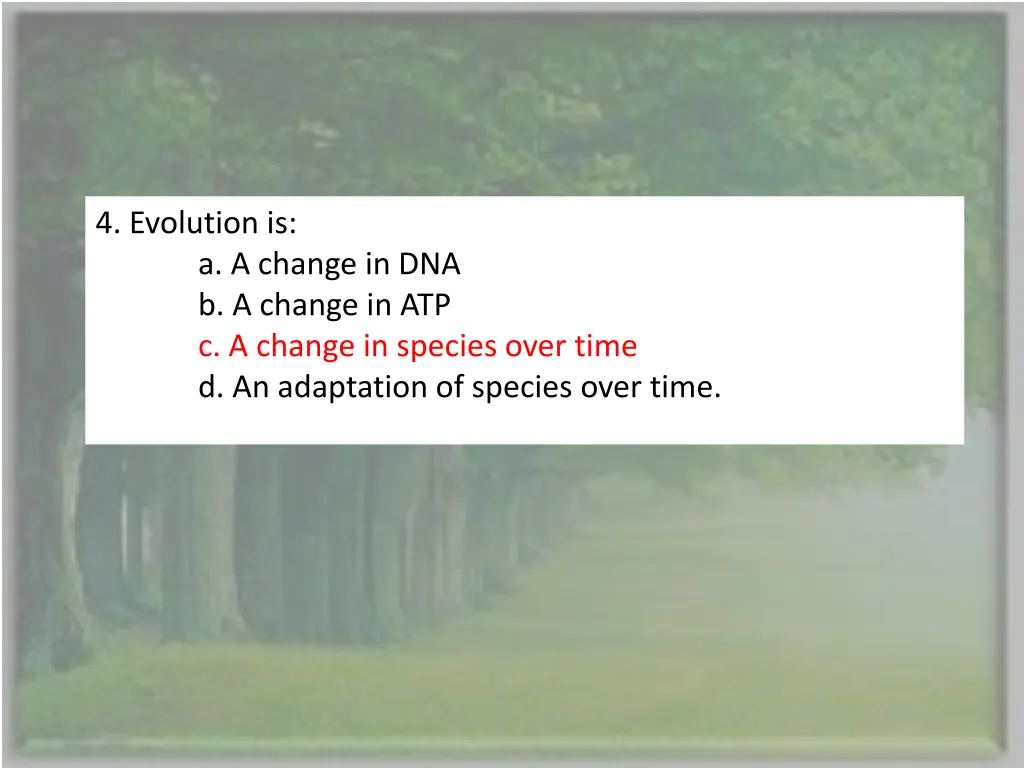 4 evolution is 1