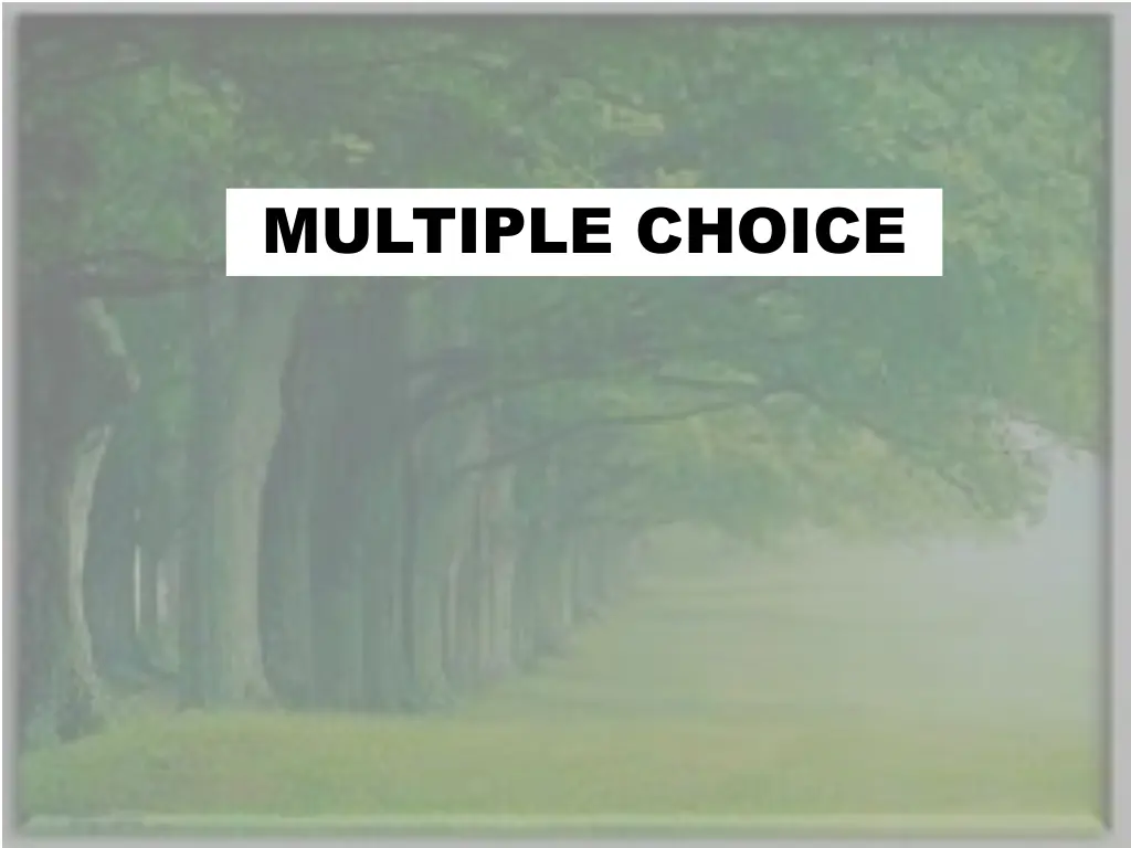 multiple choice