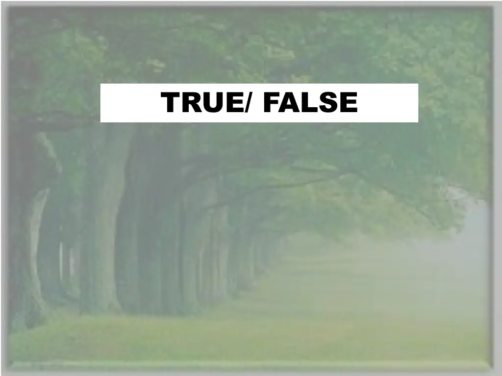 true false