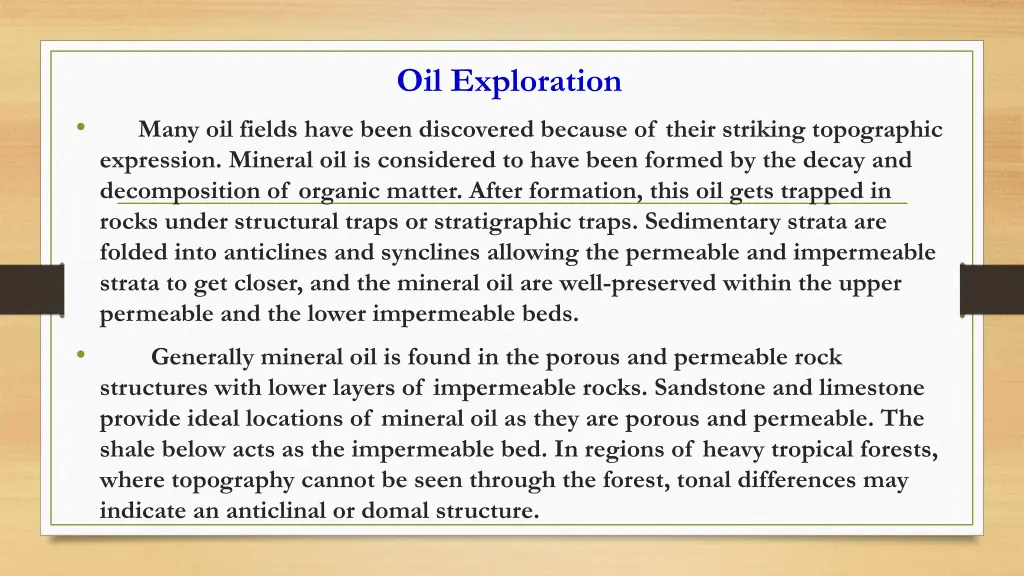 oil exploration