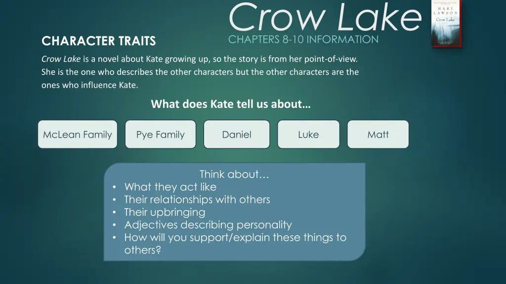 crow lake chapters 8 10 information 4