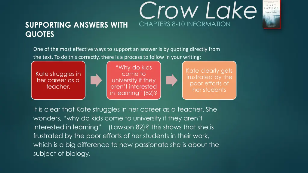 crow lake chapters 8 10 information 7
