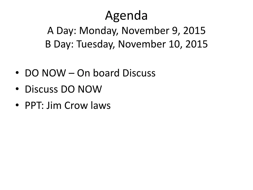 agenda