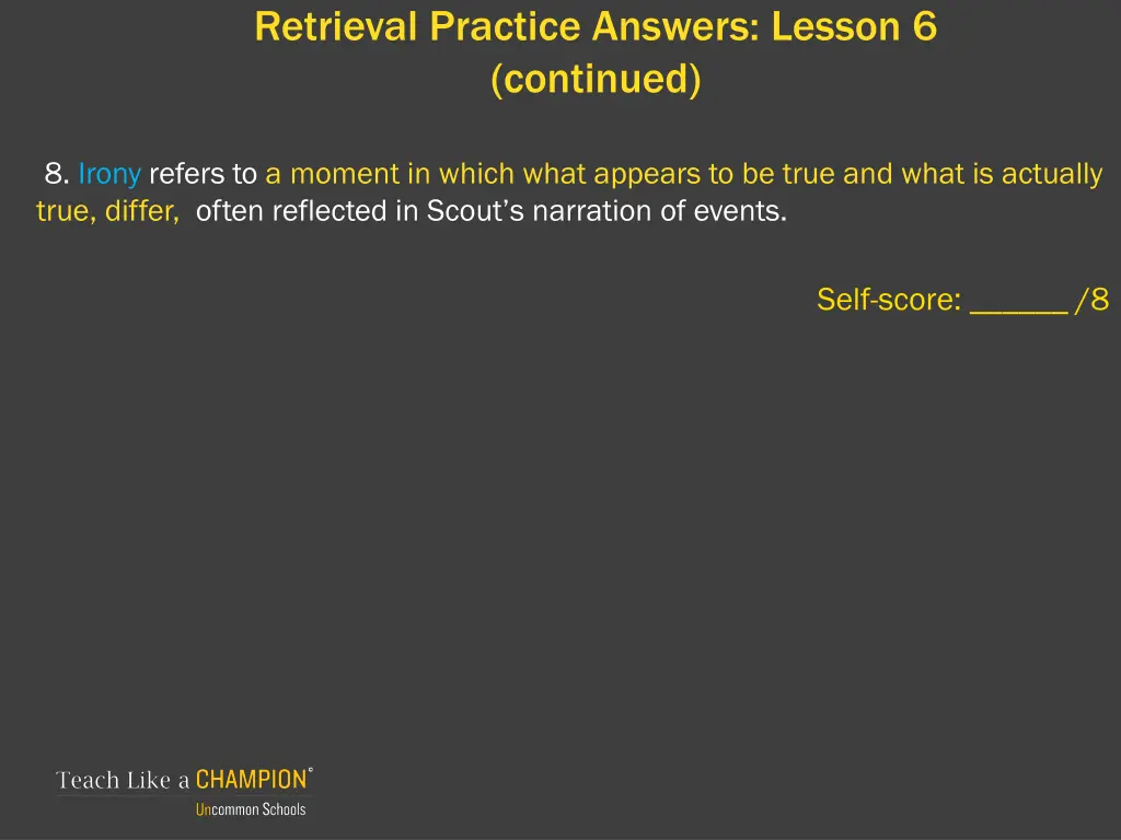 retrieval practice answers lesson 6 continued