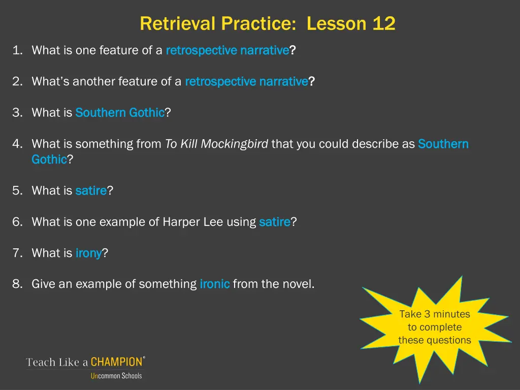 retrieval practice lesson 12